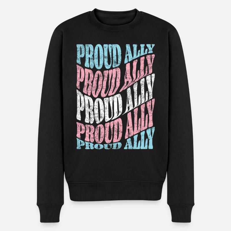 Transgender Trans LGBT Pride - Männer Premium Bio Pullover - Schwarz