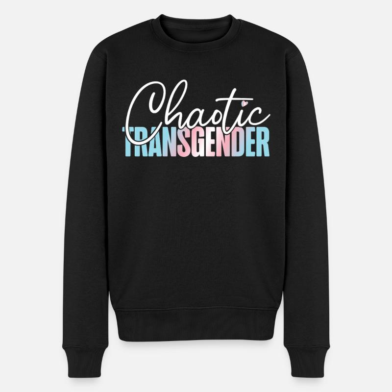 Transgender Trans LGBT Pride - Männer Premium Bio Pullover - Schwarz