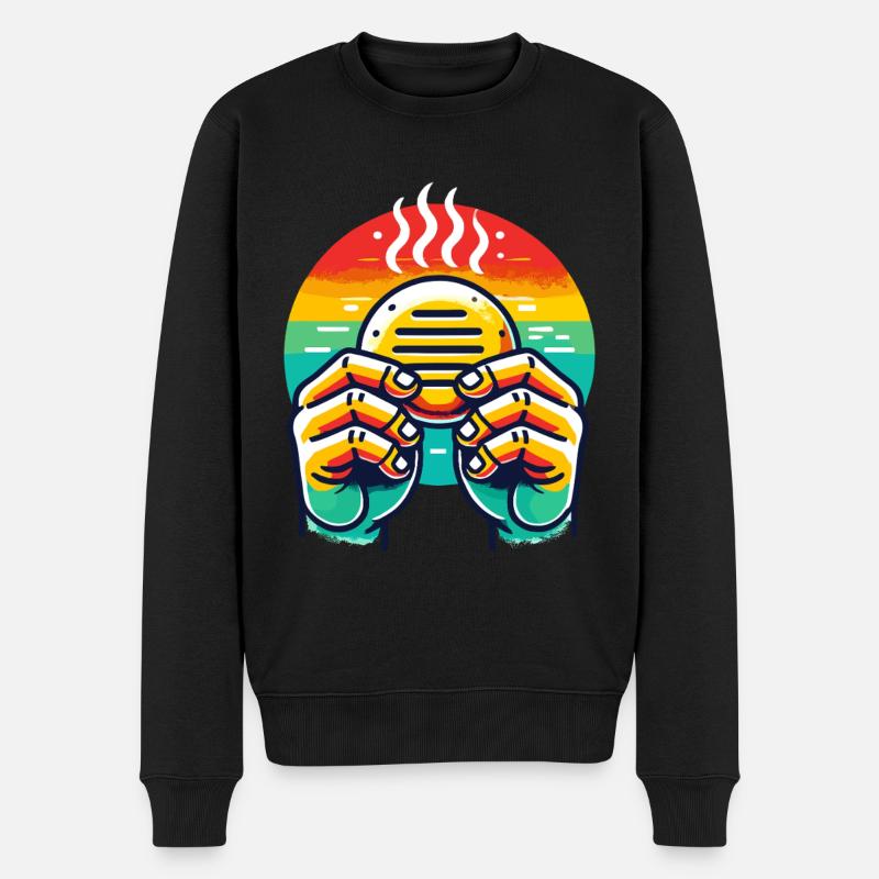 Venezolanische Arepas - Männer Premium Bio Pullover - Schwarz