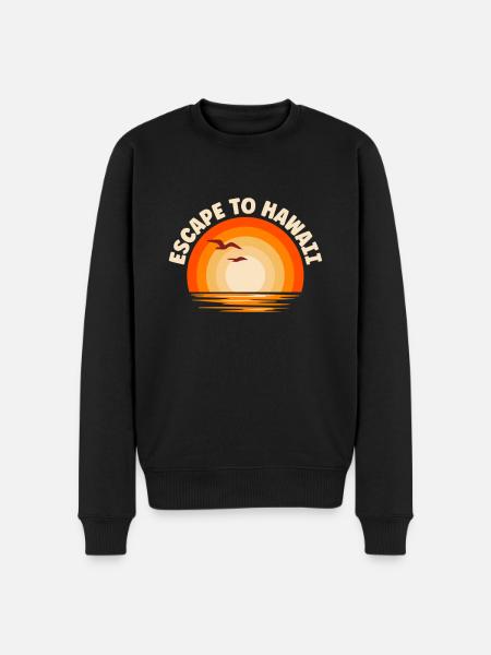 I'm fleeing to Hawaii - Men's Premium Organic Jumper - black