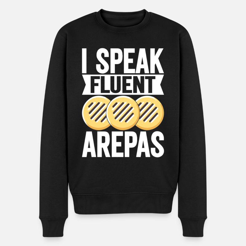 Venezolanische Arepas - Männer Premium Bio Pullover - Schwarz