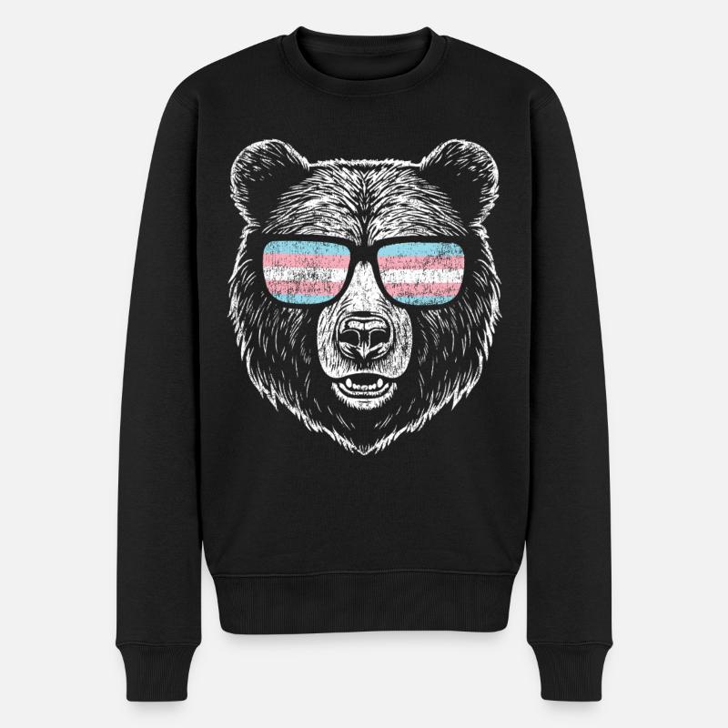 Transgender Trans LGBT Pride - Männer Premium Bio Pullover - Schwarz