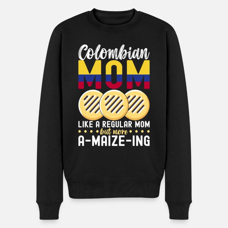 Venezolanische Arepas - Männer Premium Bio Pullover - Schwarz