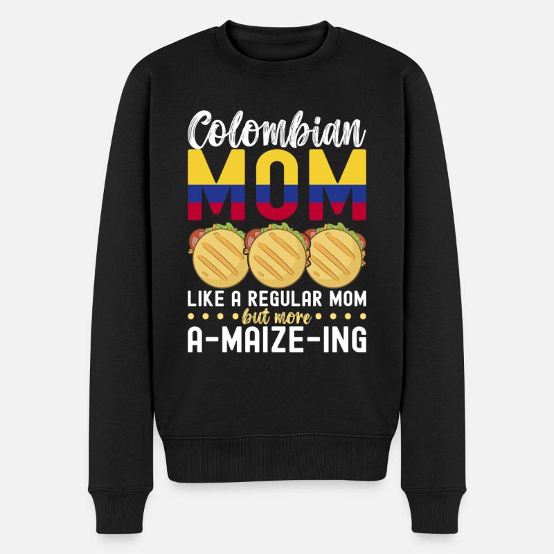 Venezolanische Arepas - Männer Premium Bio Pullover - Schwarz