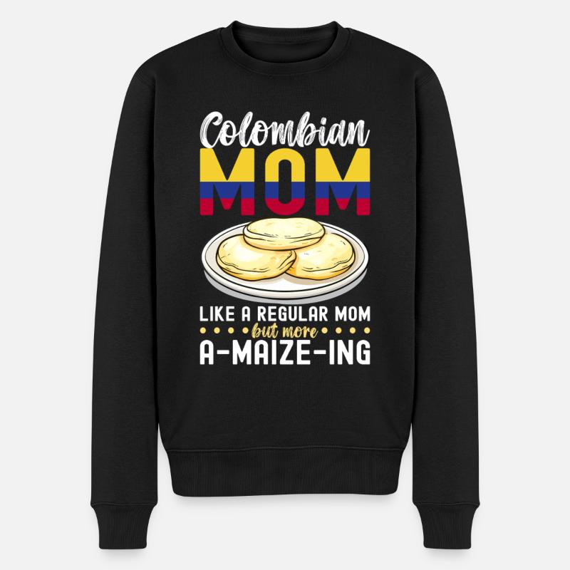 Venezolanische Arepas - Männer Premium Bio Pullover - Schwarz