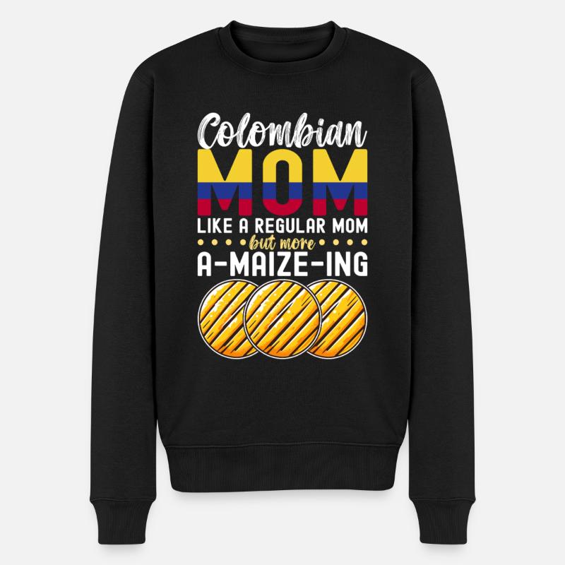 Venezolanische Arepas - Männer Premium Bio Pullover - Schwarz