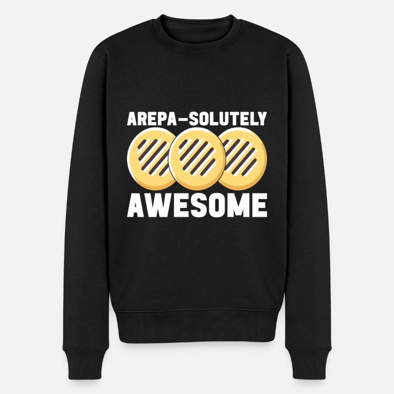 Venezolanische Arepas - Männer Premium Bio Pullover - Schwarz