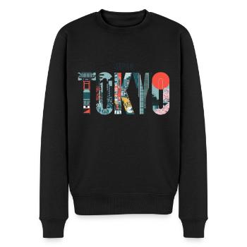 Japan Tokyo Stadtlandschaft Reiseabenteuer - Männer Premium Bio Pullover - Schwarz - Vorne - Nico (187cm)