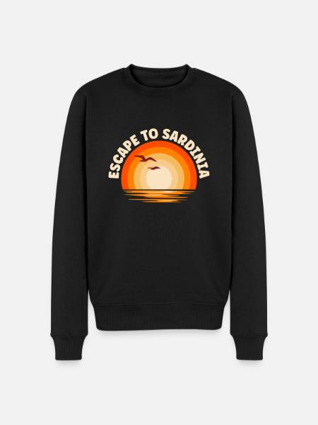 I'm fleeing to Sardinia - Men's Premium Organic Jumper - black