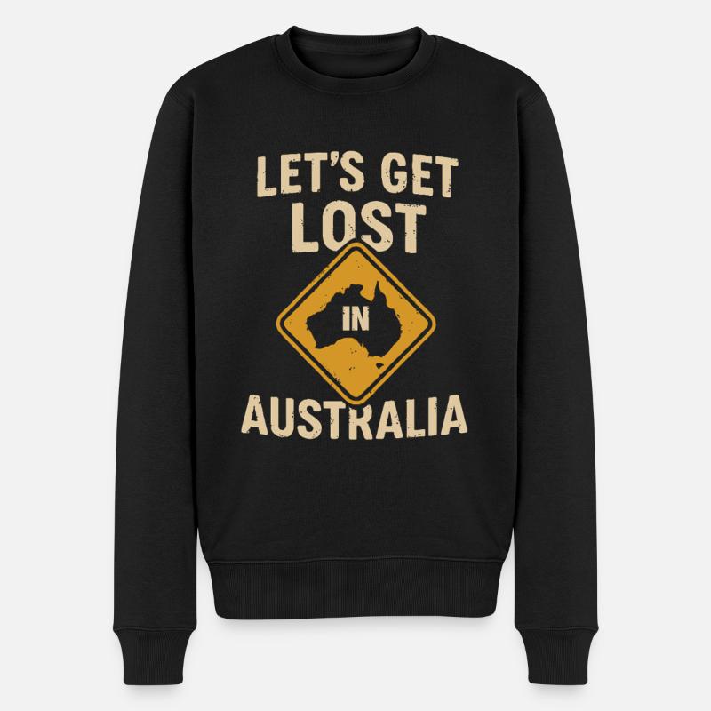 Perdons-nous en Australie - Pull Premium bio Homme - noir