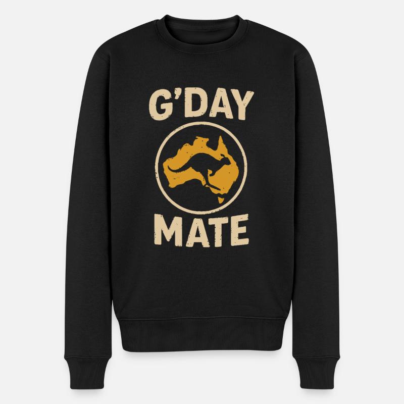 G’day mate – Salutation australienne - Pull Premium bio Homme - noir
