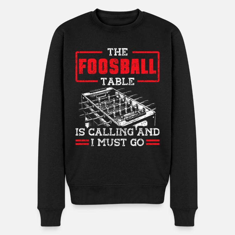 Tischfußballer Und Tischfußballer - Männer Premium Bio Pullover - Schwarz
