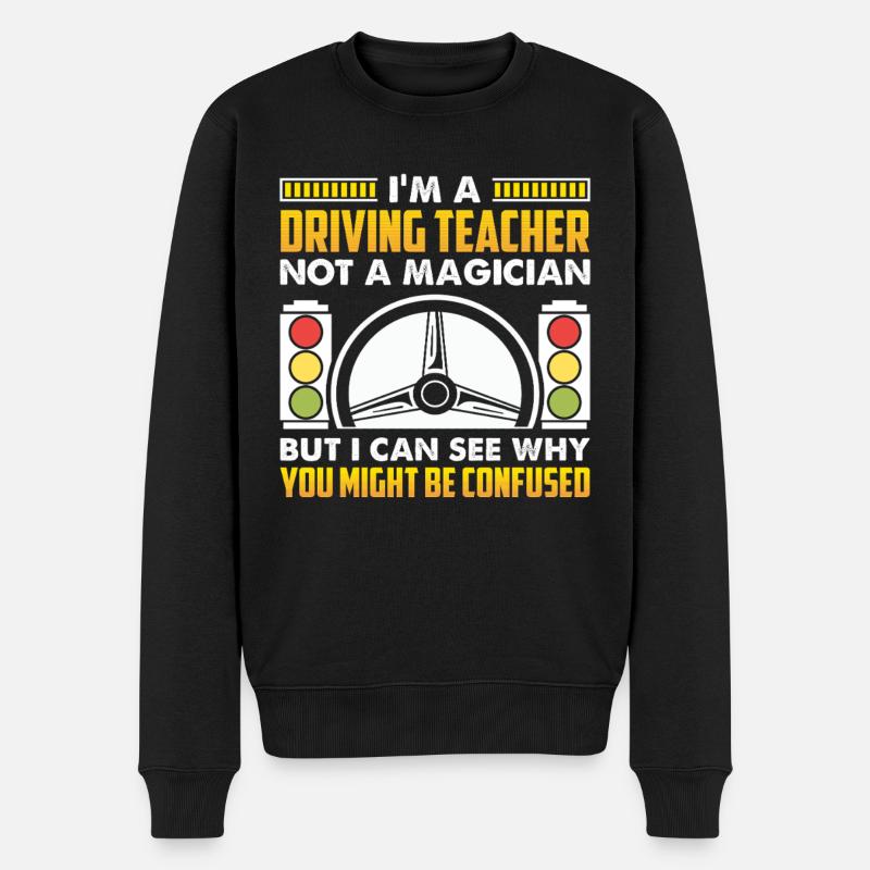 Fahrschule Fahrlehrer - Männer Premium Bio Pullover - Schwarz
