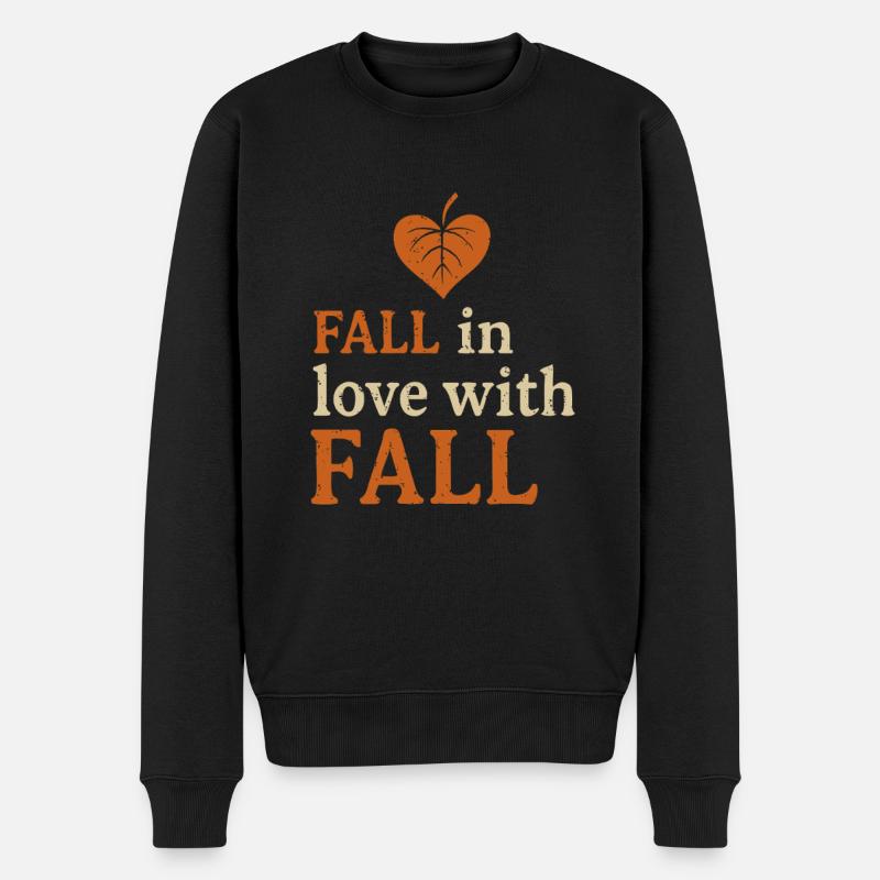 Tombez amoureux de l’automne - Pull Premium bio Homme - noir