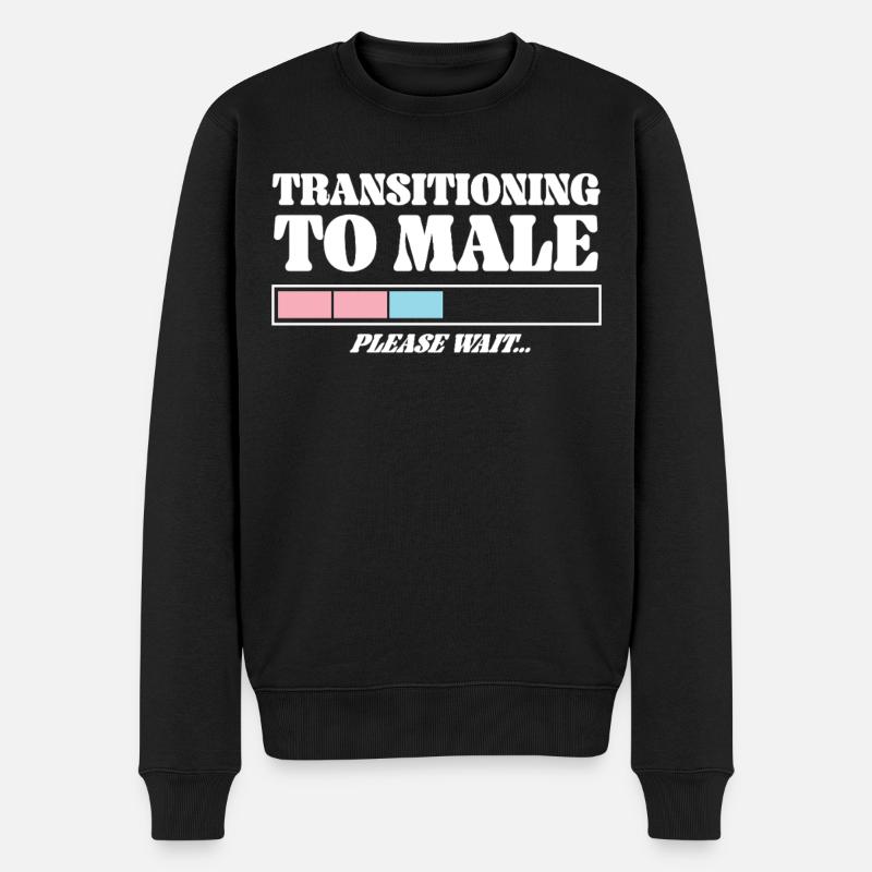 Transgender Trans LGBT Pride - Männer Premium Bio Pullover - Schwarz