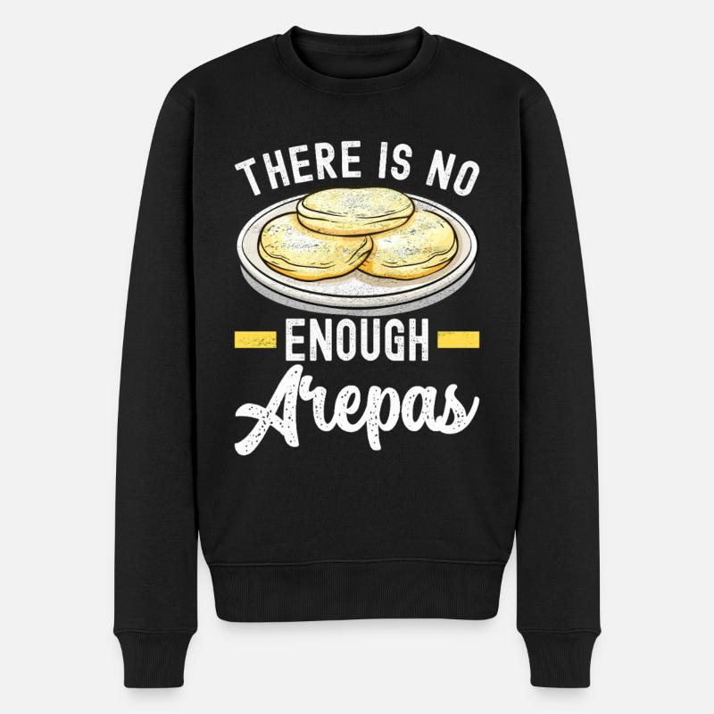 Venezolanische Arepas - Männer Premium Bio Pullover - Schwarz