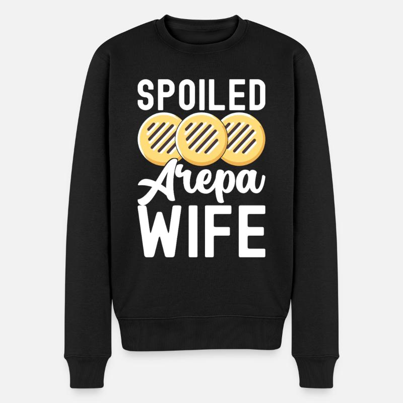Venezolanische Arepas - Männer Premium Bio Pullover - Schwarz