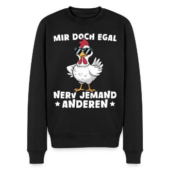 Cooles Huhn - Nerv jemand anderen - Männer Premium Bio Pullover - Schwarz - Vorne - Nico (187cm)
