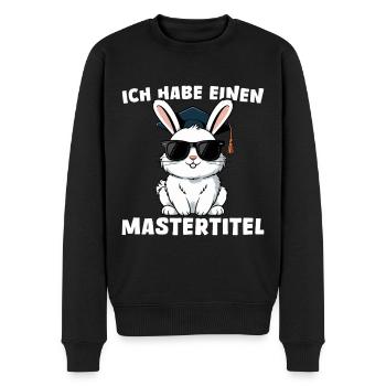 Mastertitel Cooler Hase - Abschluss Masterprüfung - Männer Premium Bio Pullover - Schwarz - Vorne - Nico (187cm)
