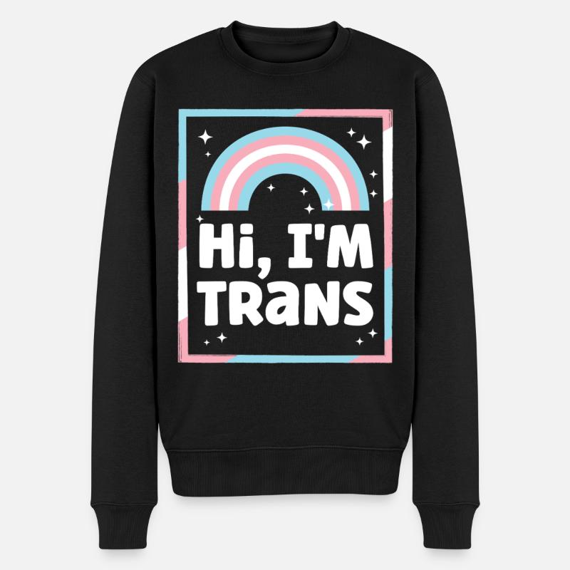 Transgender Trans LGBT Pride - Männer Premium Bio Pullover - Schwarz