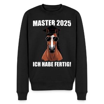 Master Abschluss 2025 Studium bestanden - Männer Premium Bio Pullover - Schwarz - Vorne - Nico (187cm)