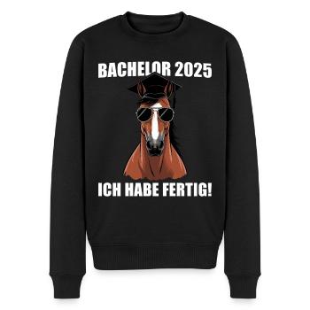 Bachelor Abschluss 2025 Studium bestanden - Männer Premium Bio Pullover - Schwarz - Vorne - Nico (187cm)