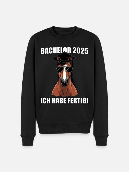 Bachelor Abschluss 2025 Studium bestanden - Männer Premium Bio Pullover - Schwarz