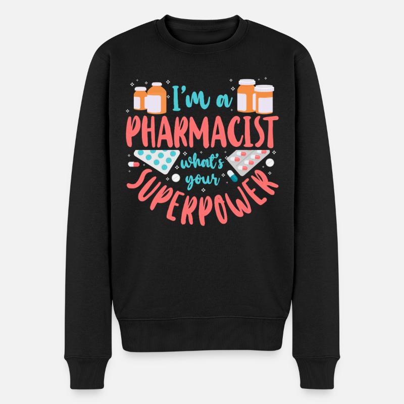 Technicien en pharmacie - Pull Premium bio Homme - noir