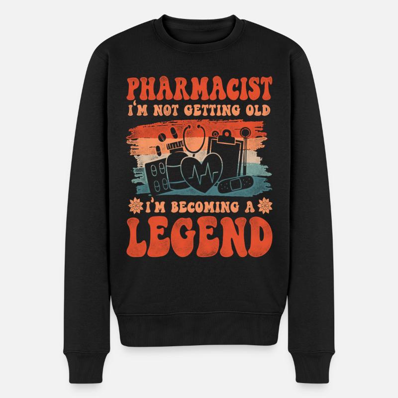 Pharmacy Tech Technician - Men's Premium Organic Jumper - black