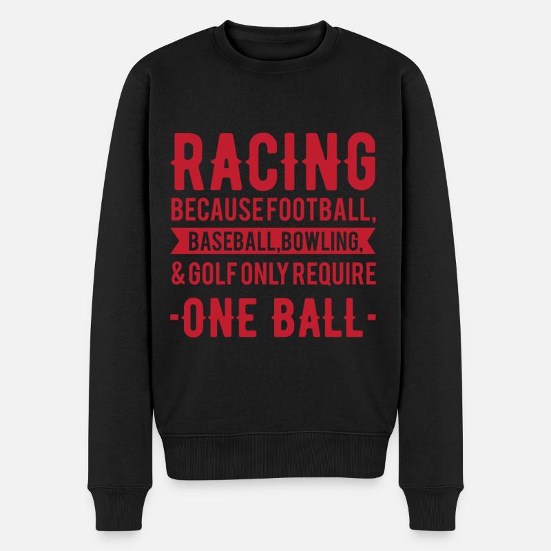 Motorsport Ball - Männer Premium Bio Pullover - Schwarz