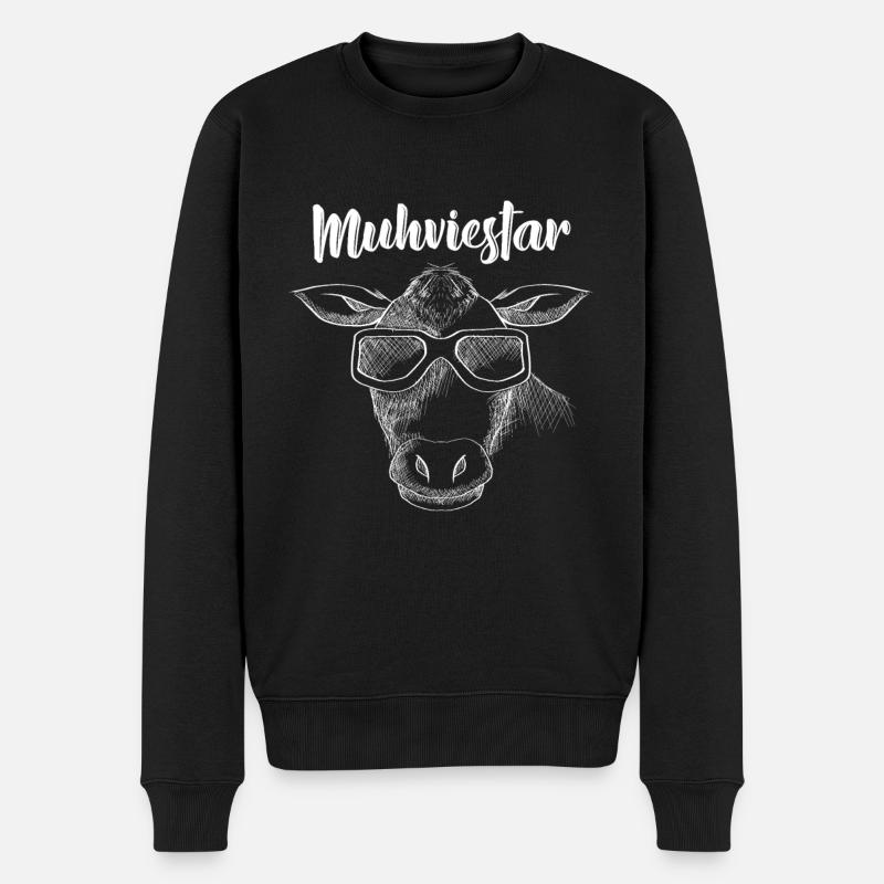 Muhviestar Landwirtschaft Bauer Bauernhof - Männer Premium Bio Pullover - Schwarz