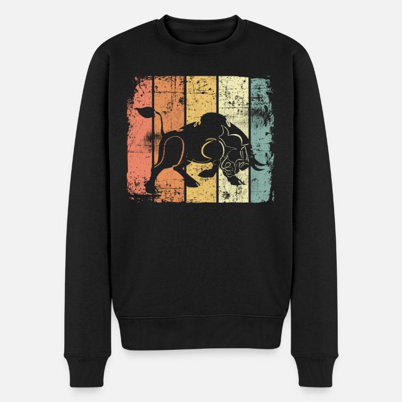 Bulle - Männer Premium Bio Pullover - Schwarz