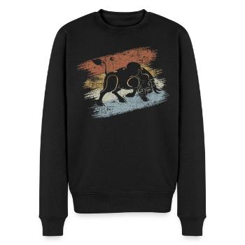 Stocks Bull - Men's Premium Organic Jumper - black - Front - Nico (187cm)