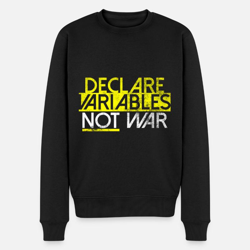 Declare Variables Entwickler Software Nerd - Männer Premium Bio Pullover - Schwarz