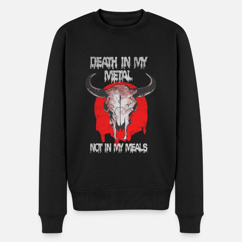 Veganer Death Metal - Männer Premium Bio Pullover - Schwarz