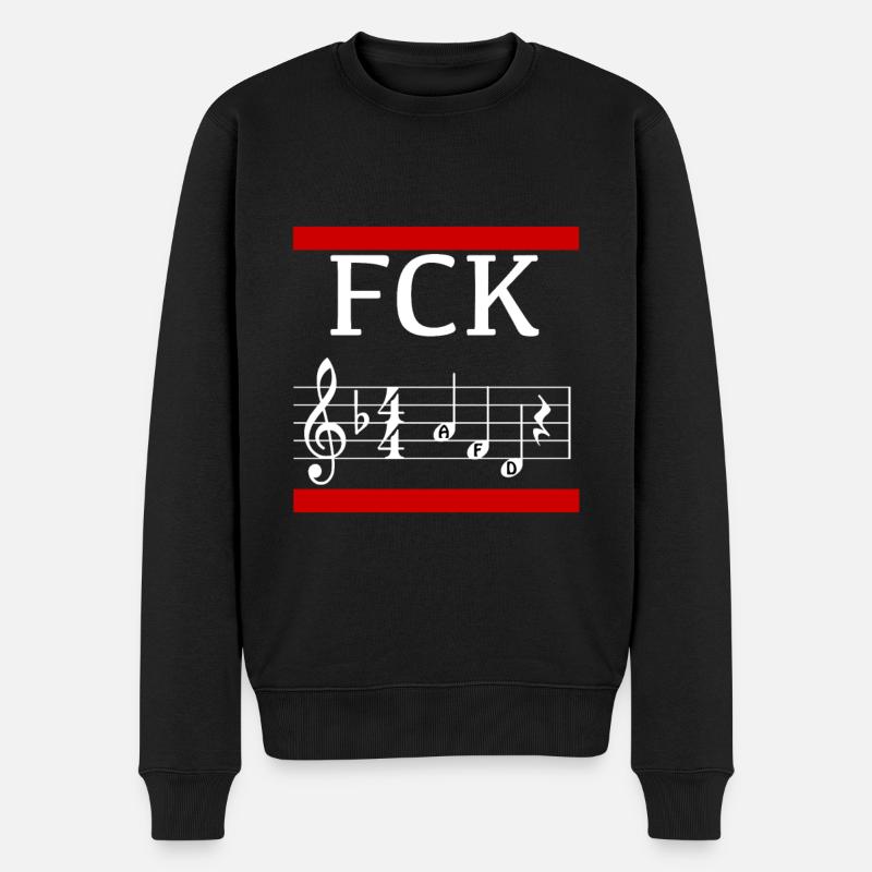 FCK AFD - Männer Premium Bio Pullover - Schwarz