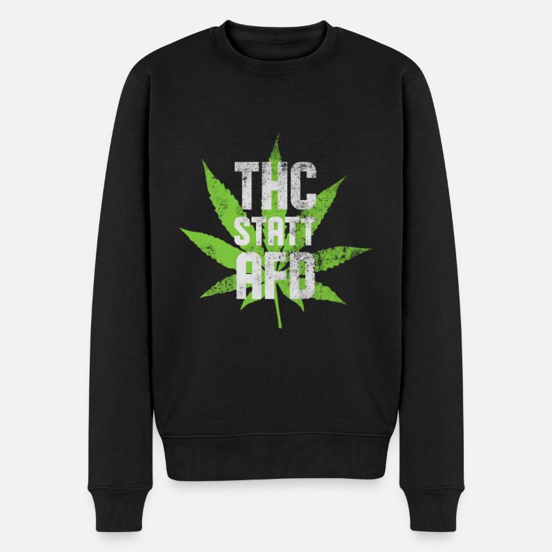 Thc Statt Afd Drôle Cannabis - Pull Premium bio Homme - noir