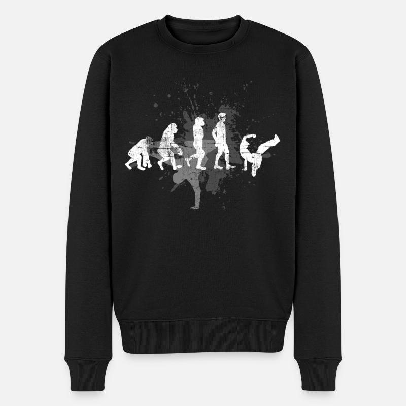 Breakdance Evolution - Männer Premium Bio Pullover - Schwarz