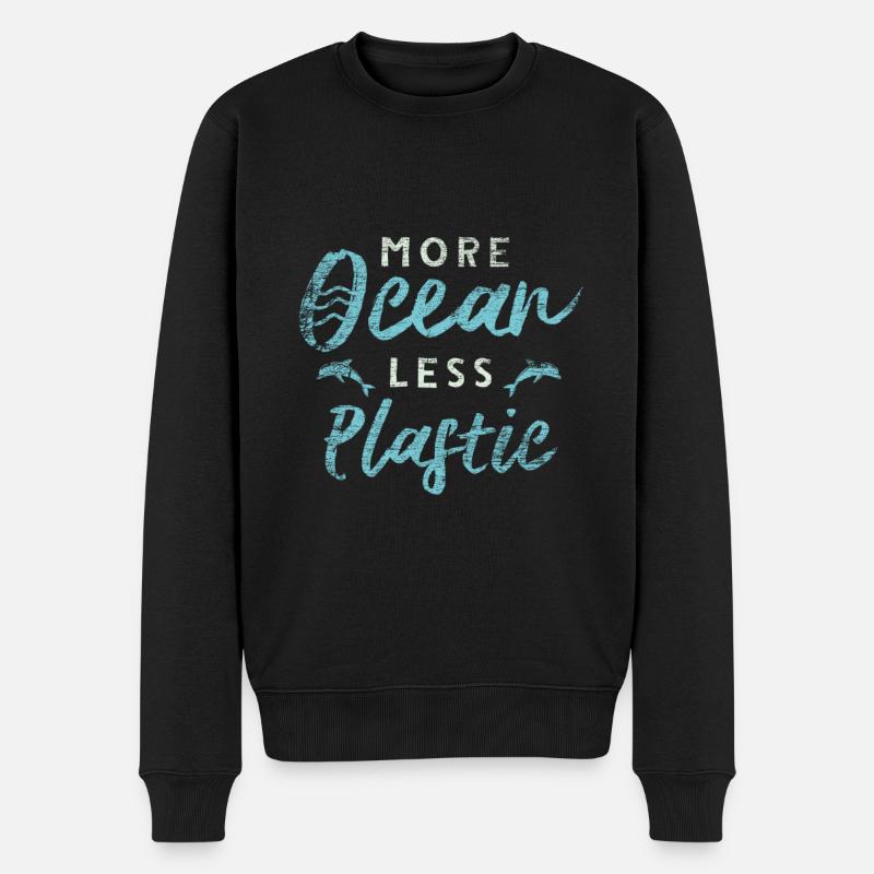 Pollution plastique - Pull Premium bio Homme - noir
