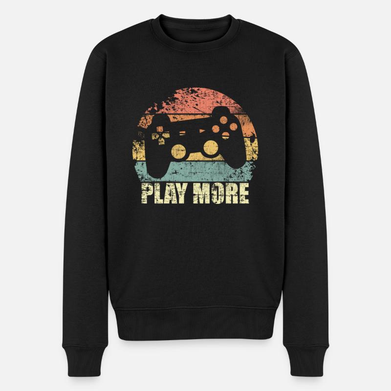 Gamer - Männer Premium Bio Pullover - Schwarz