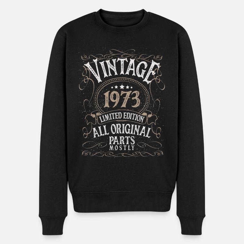 Anniversaire né en 1973 - Pull Premium bio Homme - noir