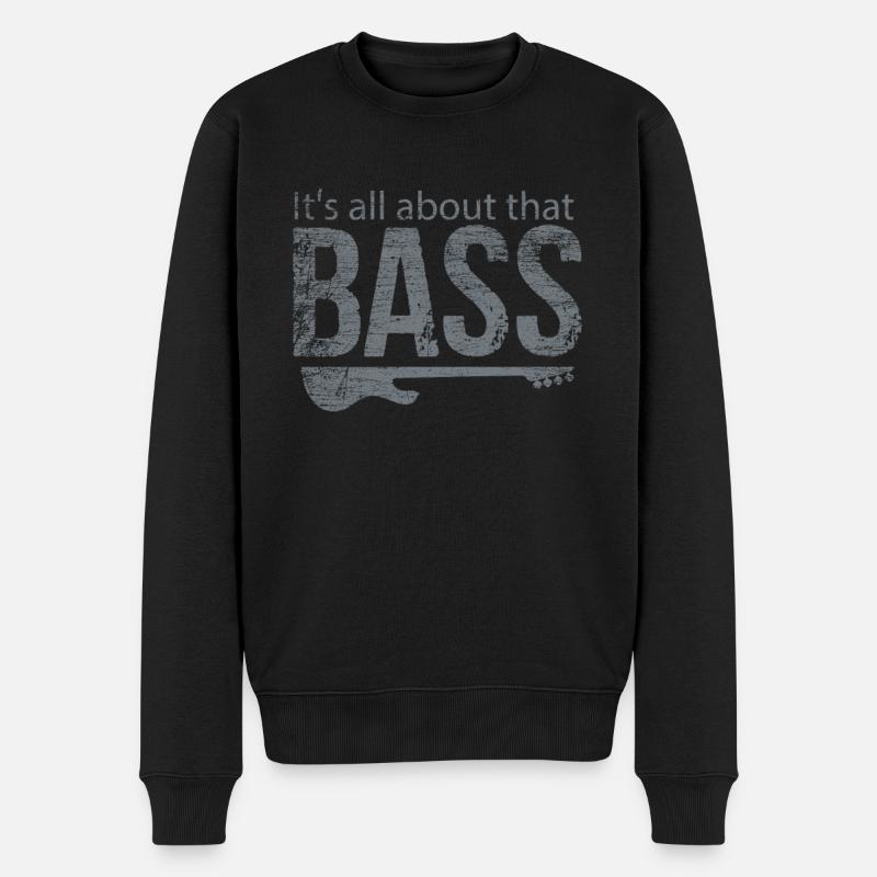 Guitare basse - Pull Premium bio Homme - noir