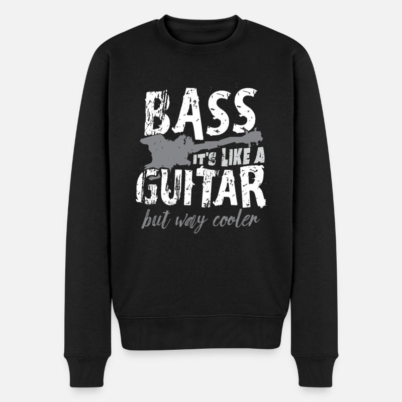 Bass Gitarre - Männer Premium Bio Pullover - Schwarz
