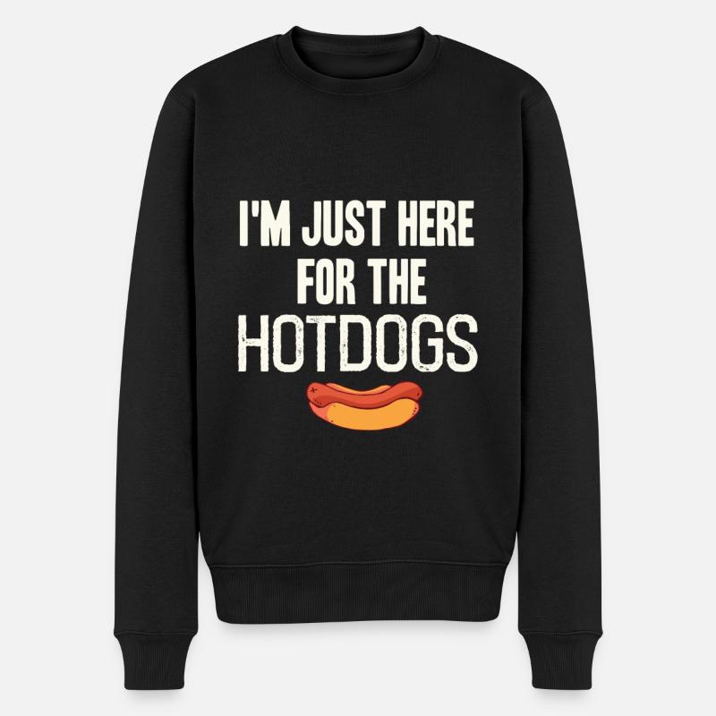 Hot dog - Männer Premium Bio Pullover - Schwarz