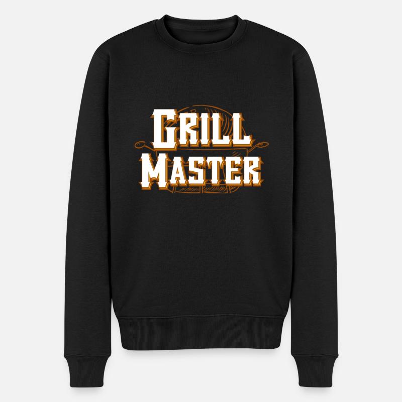 Grillmeister - Männer Premium Bio Pullover - Schwarz