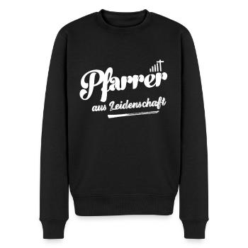 Pfarrer aus Leidenschaft Jesus Glaube Kirche Gebet - Männer Premium Bio Pullover - Schwarz - Vorne - Nico (187cm)