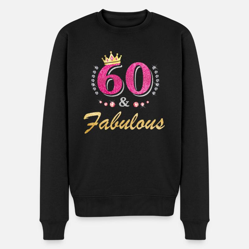 60 ans et 60 ans fabuleux 60 ans - Pull Premium bio Homme - noir