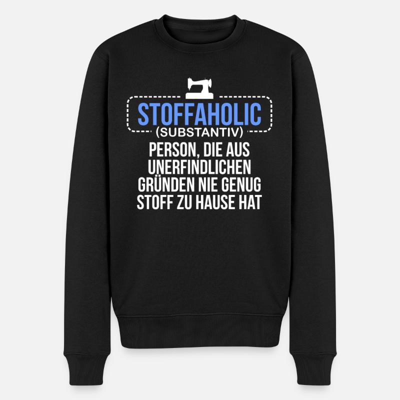 Näherin Näher Nähen Geschenk - Männer Premium Bio Pullover - Schwarz