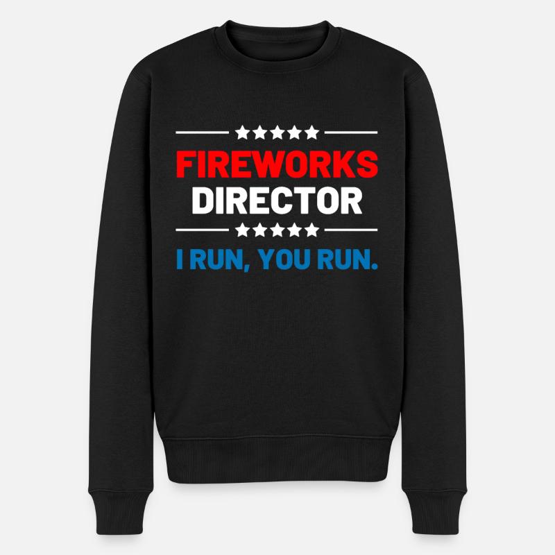 Feuerwerksleiter - Männer Premium Bio Pullover - Schwarz