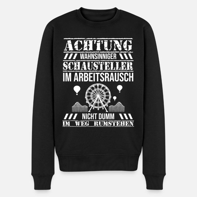 Schausteller - Männer Premium Bio Pullover - Schwarz